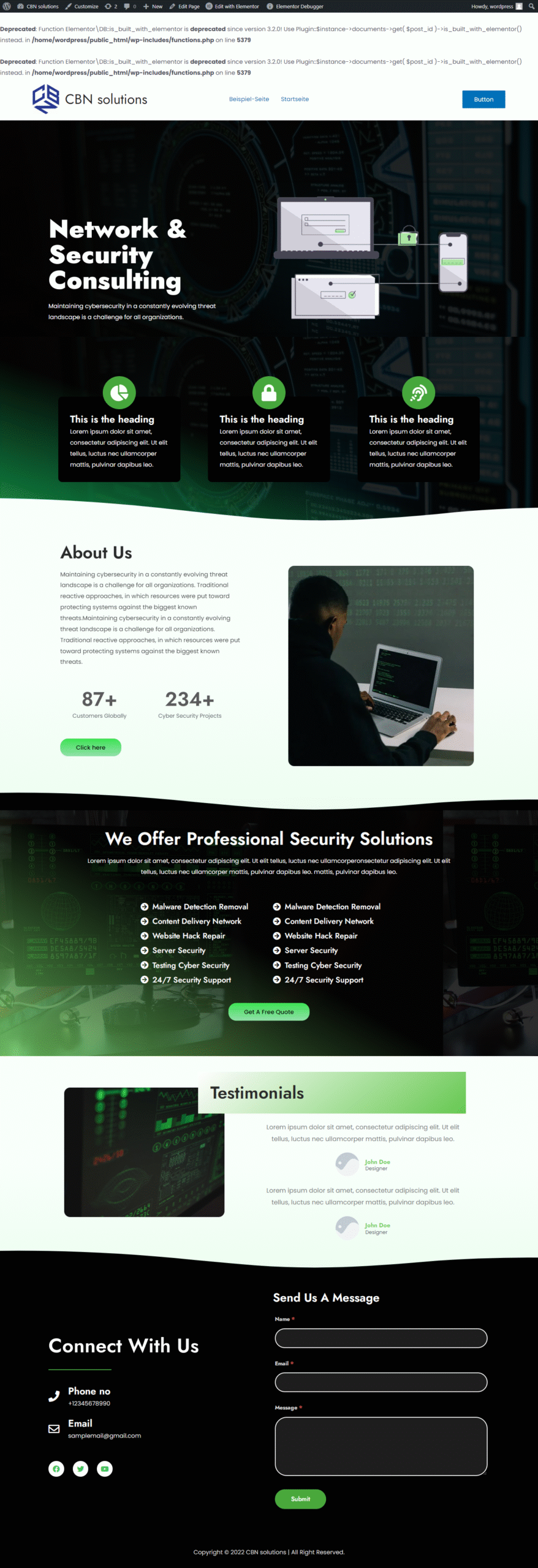 business website