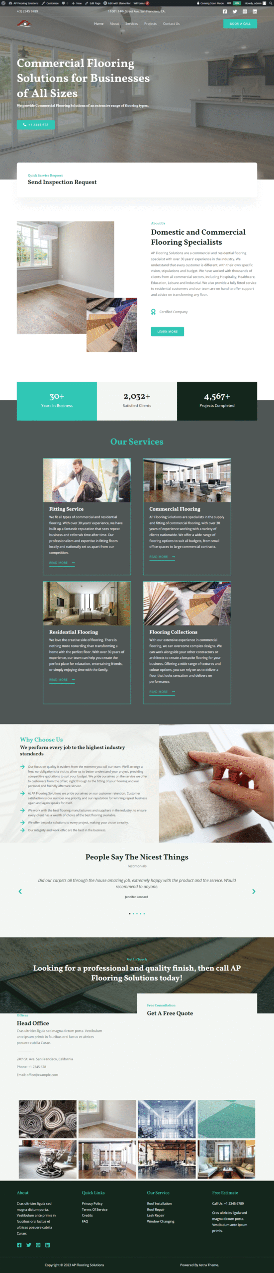 business wordpress website